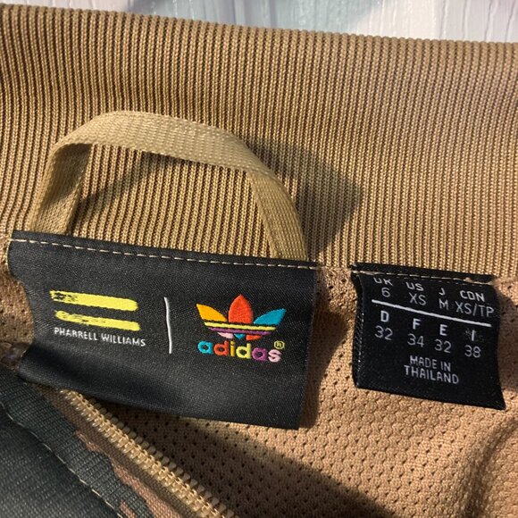 EUC Pharrell Williams Adidas Originals Camouflage Jacket - Red, Green, Tan - Picture 6 of 9